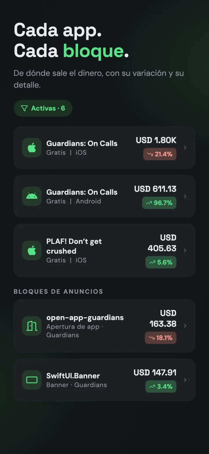 Monetio — cada app, cada bloque