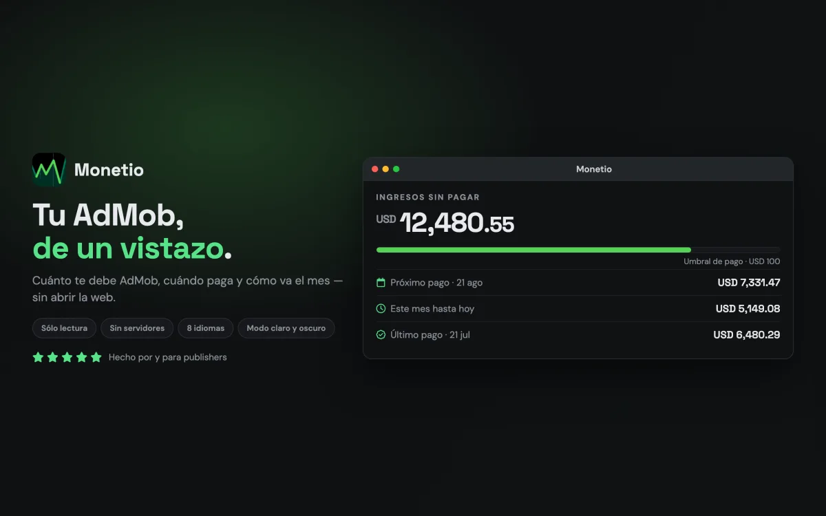 Monetio — de un vistazo